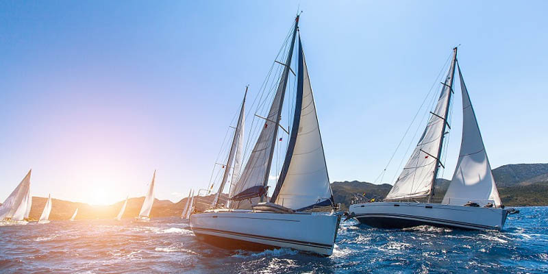 Homemade sailboats regatta
